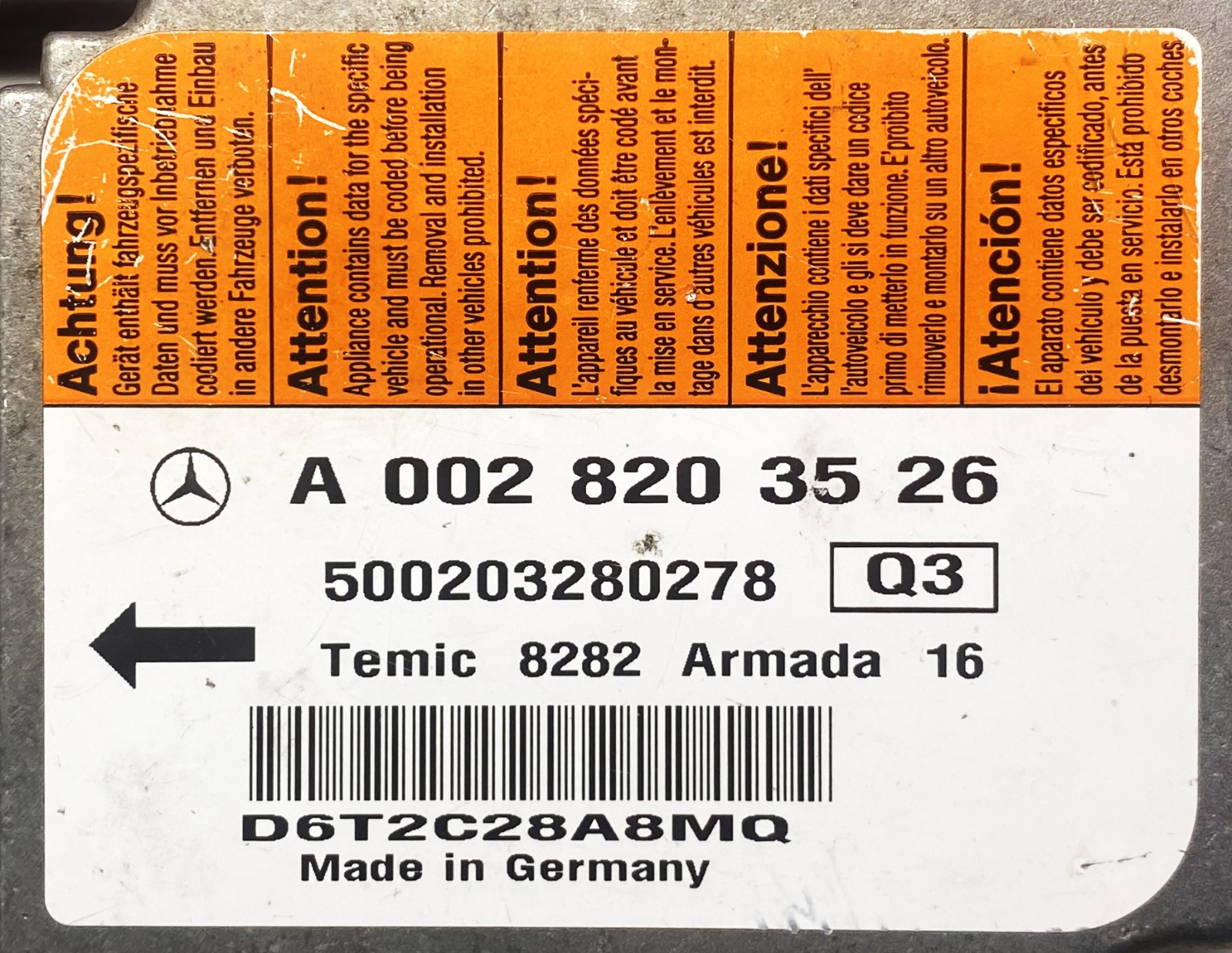 TEMIC 8282 ARMADA MERCEDES W211 A0028203526