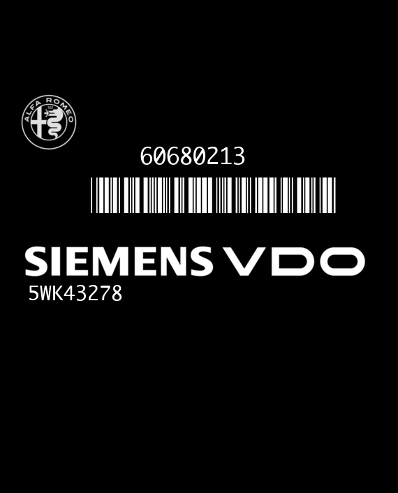 SIEMENS 5WK43278 ALFA 156 60680213 EEPROM 95080