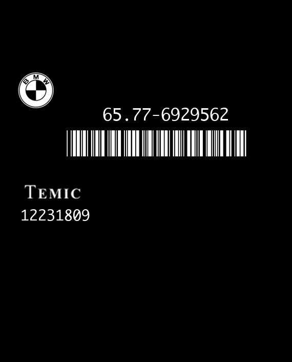 TEMIC 12231809 BMW 65.77-6929562 SBSR12