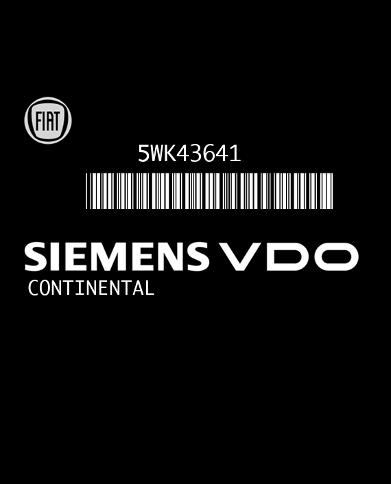 SIEMENS VDO - CONTINENTAL 5WK43641 FIAT BRAVO 51827585 EEPROM 95320