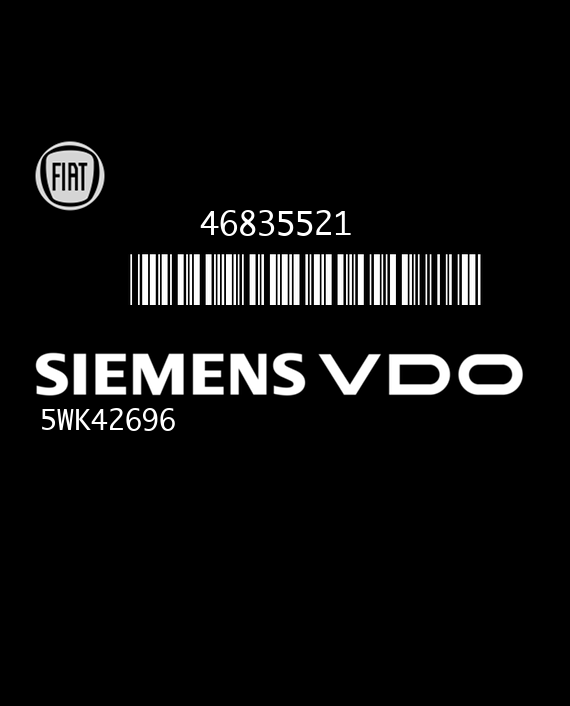 SIEMENS VDO 5WK42696 FIAT STILO 46835521 EEPROM 95080