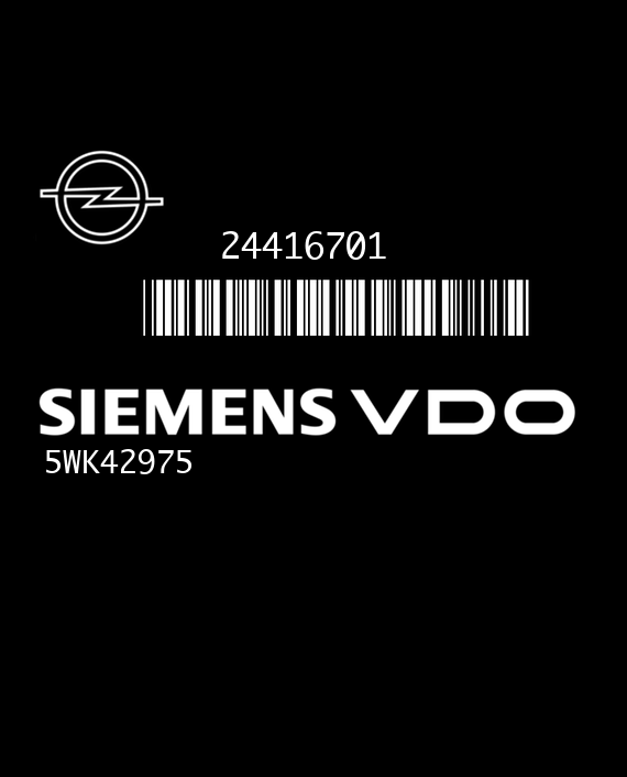 SIEMENS 5WK42975 OPEL VECTRA B 24416701 DJ EEPROM HC11E9