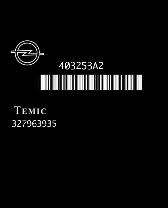 TEMIC 327963935 403253A2 OPEL ZAFIRA B 13188856 GU EEPROM MC9S12DT128