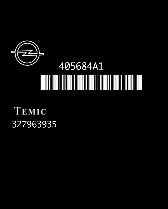 TEMIC 327963935 405684A1 OPEL ASTRA 13251079 EB EEPROM 95160