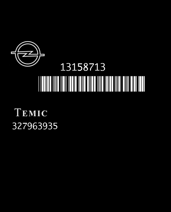TEMIC 327963935 7436A3 OPEL MERIVA 13158713 ZK EEPROM MC68HC908AZ32