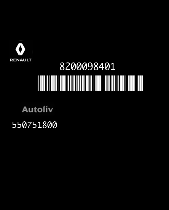 AUTOLIV 550751800 RENAULT KANGOO 8200098401 AC EEPROM 93C66