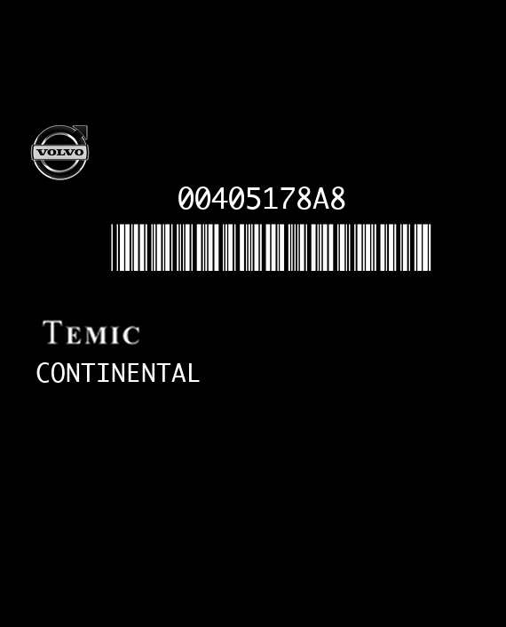TEMIC CONTINENTAL 00405178A8 VOLVO C30 31334738 EEPROM MC9S12DG128