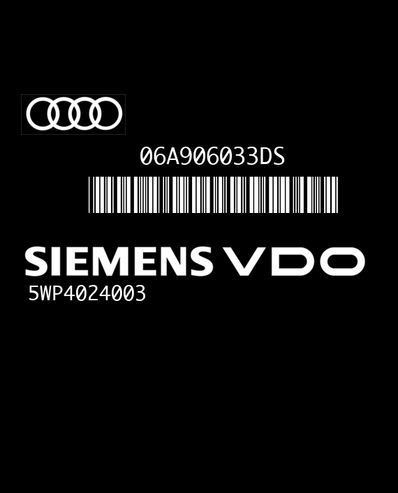 SIEMENS SIMOS 7.1 5WP4024003 AUDI A3 1.6 06A906033DS S712011000000