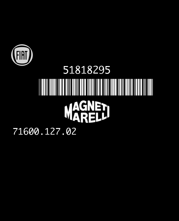MAGNETI MARELLI MJD 6F3.B1 71600.127.02 FIAT 500 1.3 JTD 75HP 51818295 HW04P 354AB598