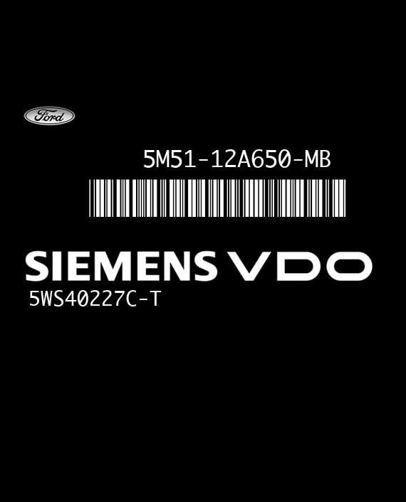 SIEMENS SID803 5WS40227C-T FORD FOCUS 2.0 TDCI 5M51-12A650-MB 1ARB FO10024000000