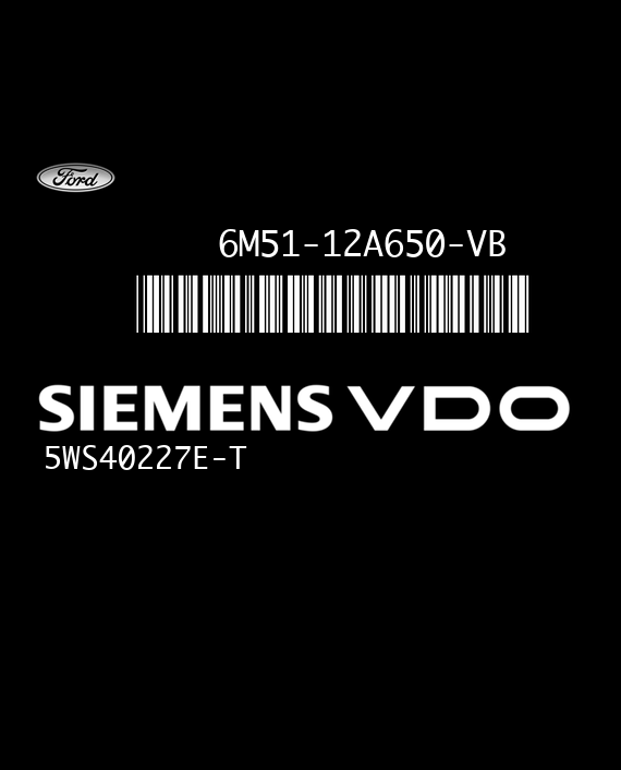 SIEMENS SID803 5WS40227E-T FORD FOCUS 2.0 TDCI 6M51-12A650-VB 8CFB FO10024000000