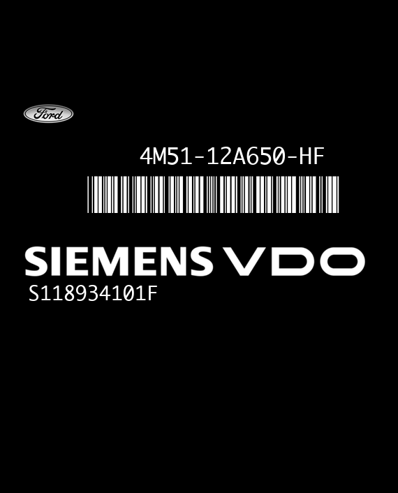 SIEMENS SIM28 S118934101F FORD FOCUS C-MAX 1.6 16V 4M51-12A650-HF 9AYF F18A0F0000000