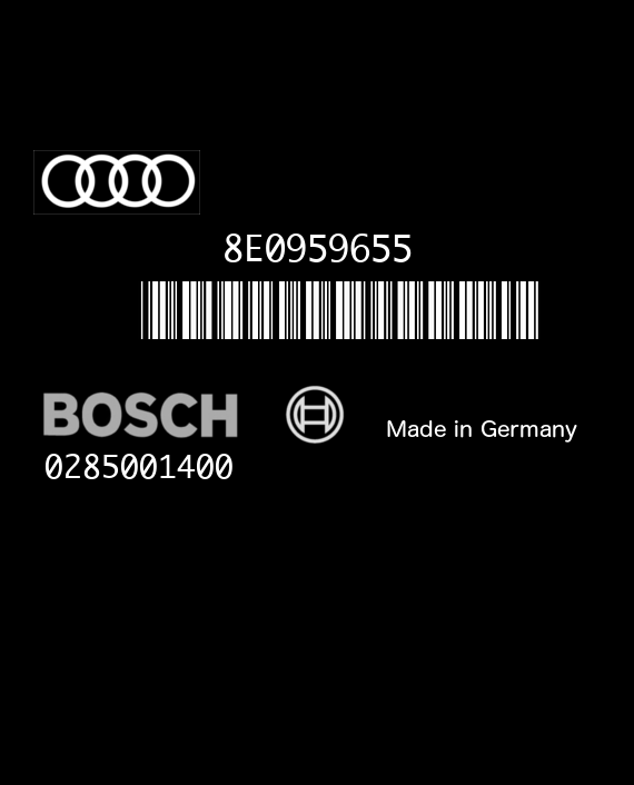 BOSCH 0285001400 AUDI A4 8E0959655 EEPROM CR16MCS
