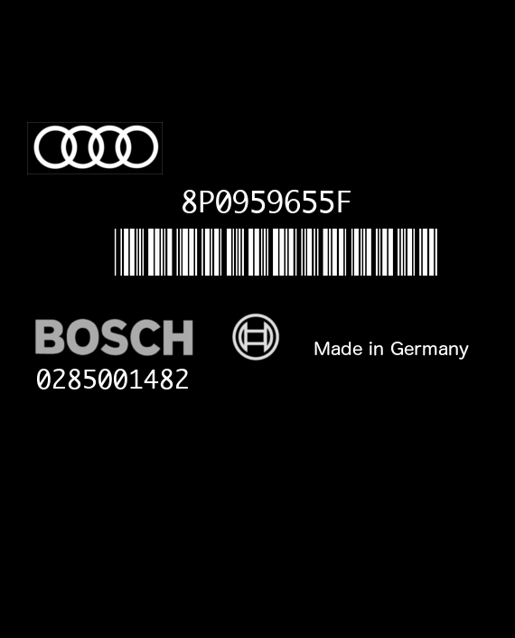 BOSCH 0285001482 AUDI A3 8P0959655F EEPROM CR16