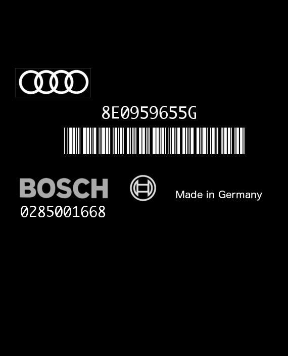 BOSCH 0285001668 AUDI A4 8E0959655G EEPROM 95640