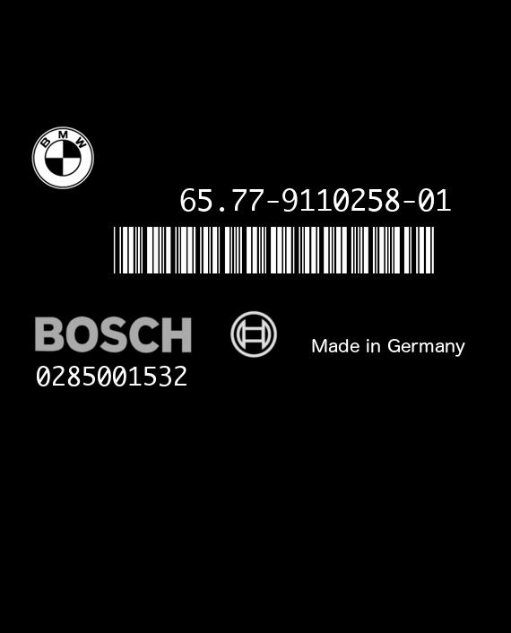 BOSCH 0285001532 BMW 65.77-9110258-01 EEPROM 95640