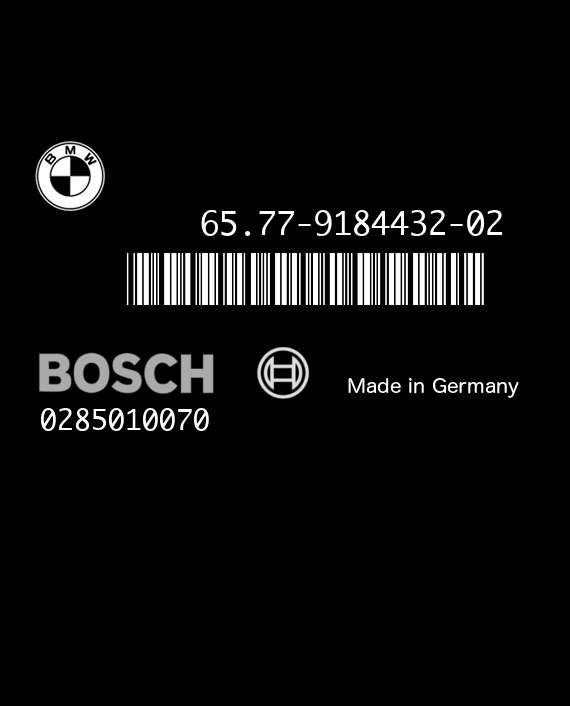 BOSCH 0285010070 BMW E89 65.77-9184432-02 EEPROM 95640