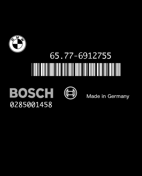 BOSCH AB8.1R 0285001458 BMW E46 65.77-6912755 MRSZ4-16 EEPROM MC68HC912D60