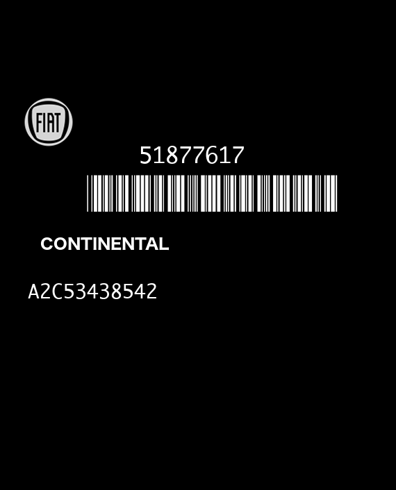 CONTINENTAL A2C53438542 FIAT BRAVO 51877617 EEPROM 95320