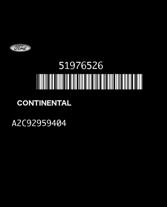 CONTINENTAL A2C92959404 FORD KA 51976526 EEPROM 95320