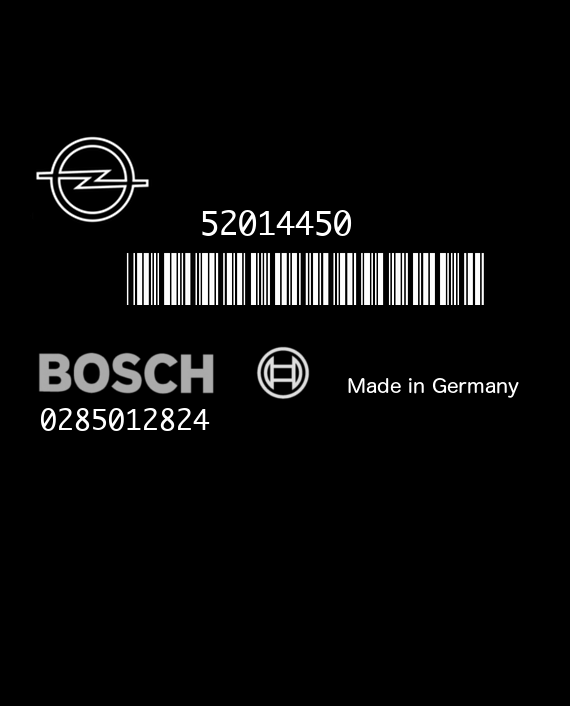 BOSCH 0285012824 OPEL COMBO 52014450 EEPROM 95320