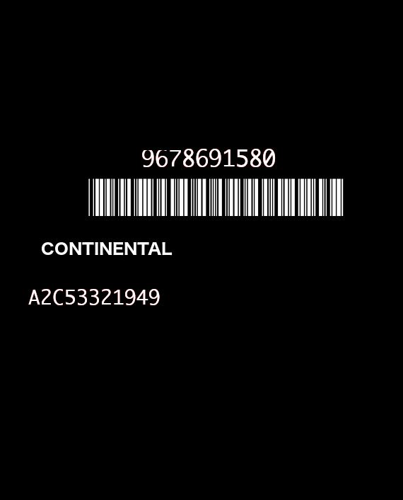 CONTINENTAL A2C53321949 CITROEN C4 9678691580 EEPROM 95640