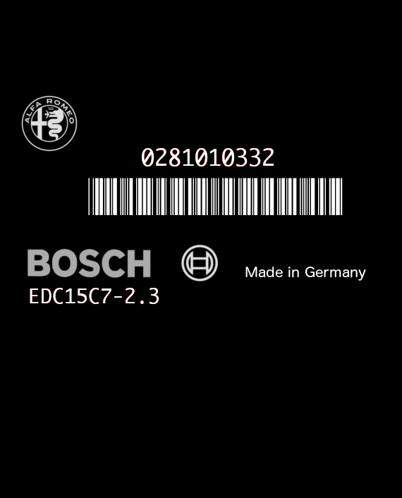 BOSCH EDC15C7-2.3 0281010332 ALFA-ROMEO 149 1.9 JTD 115HP 46784814 1037354624