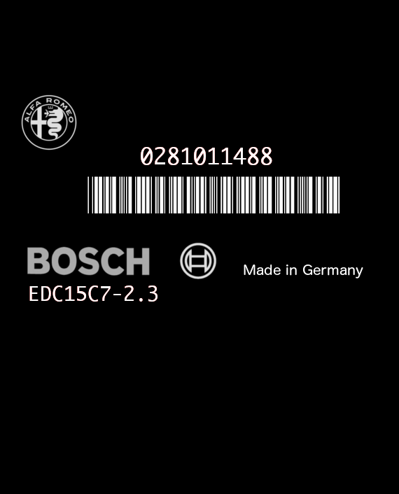 BOSCH EDC15C7-2.3 0281011488 ALFA-ROMEO 147 1.9 JTD 115HP 55189421 1037369116