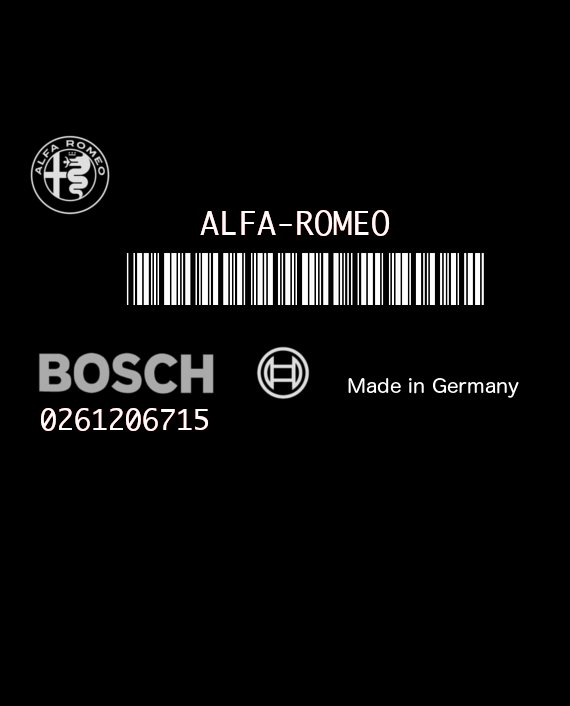 BOSCH ME7.3.1 0261206715 ALFA-ROMEO 147 1.6i 16V TS 120HP 46815363 00468153630 1277356446