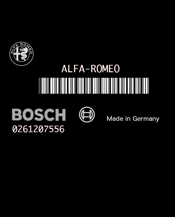 BOSCH ME7.3.1 0261207556 ALFA-ROMEO 156 1.6i 16V TS 120HP 73500126 00735001260 1037362450
