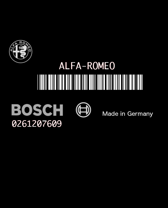 BOSCH ME7.3.1 0261207609 ALFA-ROMEO 156 3.2i V6 24V 250HP 55180795 00551807950 1037363702