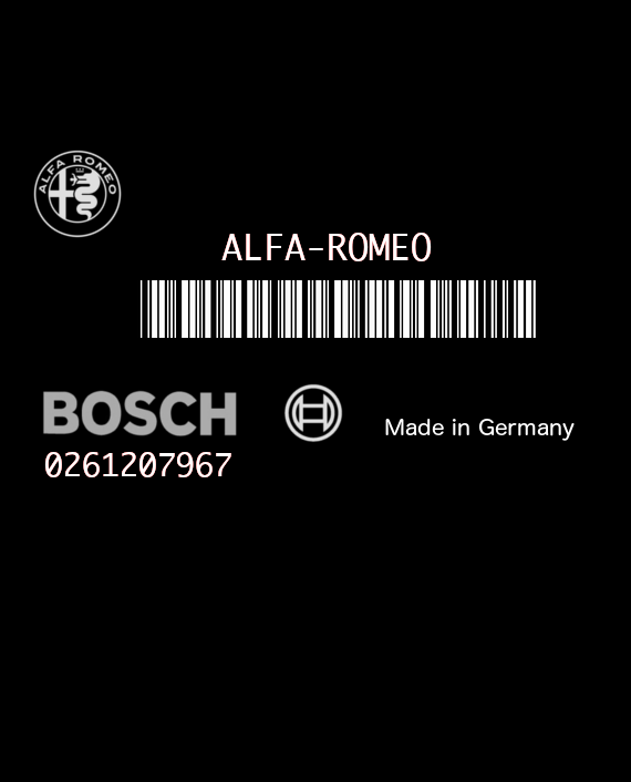 BOSCH ME7.3.1 0261207967 ALFA-ROMEO 147 3.2i V6 24V 250HP 55187816 00551878160 EEPROM 95080