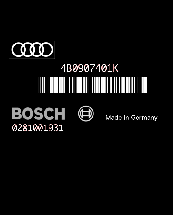 BOSCH EDC15M 0281001931 AUDI A6 2.5 TDI V6 150HP 4B0907401K