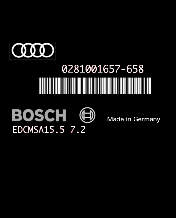 BOSCH EDCMSA15.5-7.2 0281001657-658 AUDI A4 1.9 TDI 90HP 028906021GM