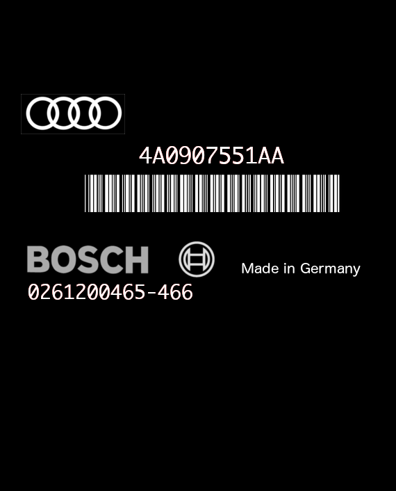 BOSCH M2.3.2 0261200465-466 AUDI S4 2.2 20V TURBO 260HP 4A0907551AA FLASH 27C512