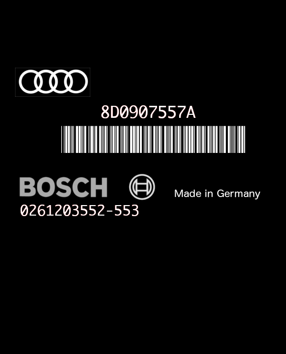 BOSCH M3.2 0261203552-553 AUDI A4 1.8 20V 125HP 8D0907557A 1267358630