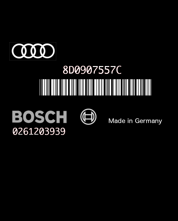 BOSCH M3.2 0261203939 AUDI A4 1.8 20V 125HP 8D0907557C 1037355556