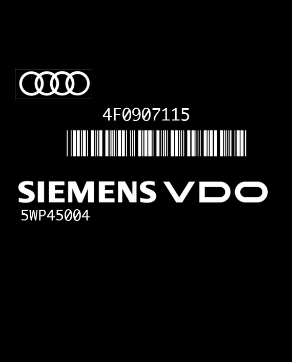 SIEMENS VDO SIMOS 6.2 5WP45004 AUDI A6 3.2 V6 FSI 255HP 4F0907115 4F0910115 S6200FC000000