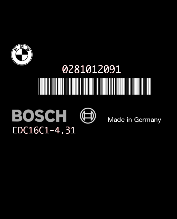 BOSCH EDC16C1-4.31 0281012091 BMW E60 252D 2.5D 177HP 7796637 13617796637 1037372280