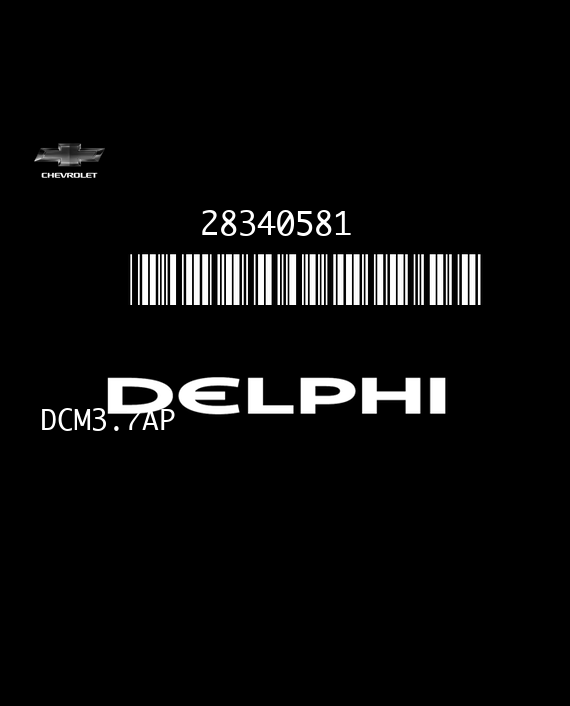 DELPHI DCM3.7AP 28340581 CHEVROLET CRUZE 2.0 CDTI 163HP 25187593 ABAW