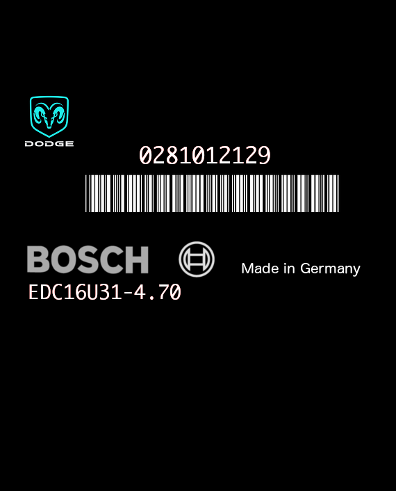 BOSCH EDC16U31-4.70 0281012129 DODGE CALIBER 2.0 CRDI 140HP P05033299AF