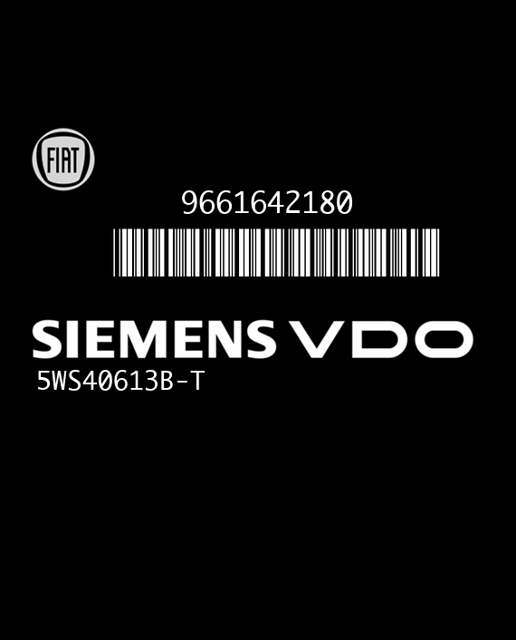 SIEMENS VDO SID803A 5WS40613B-T FIAT SCUDO 2.0 JTD 120HP HW 9661642180 SW 9664611380 PO30091000000