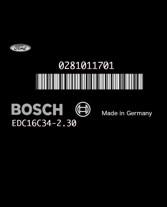 BOSCH EDC16C34-2.30 0281011701 FORD FOCUS 1.6 TDCI 90HP 6M51-12A650-NA 1037377898