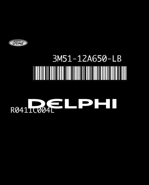 DELPHI E2U9A R0411C004L FORD FOCUS 1.8 TDCI 115HP 3M51-12A650-LB DZAF C5EDF18PEA