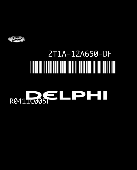 DELPHI E2U9A R0411C005F FORD TRANSIT CONNECT 1.8 TDCI 90HP 2T1A-12A650-DF DWZJ VF14PEA