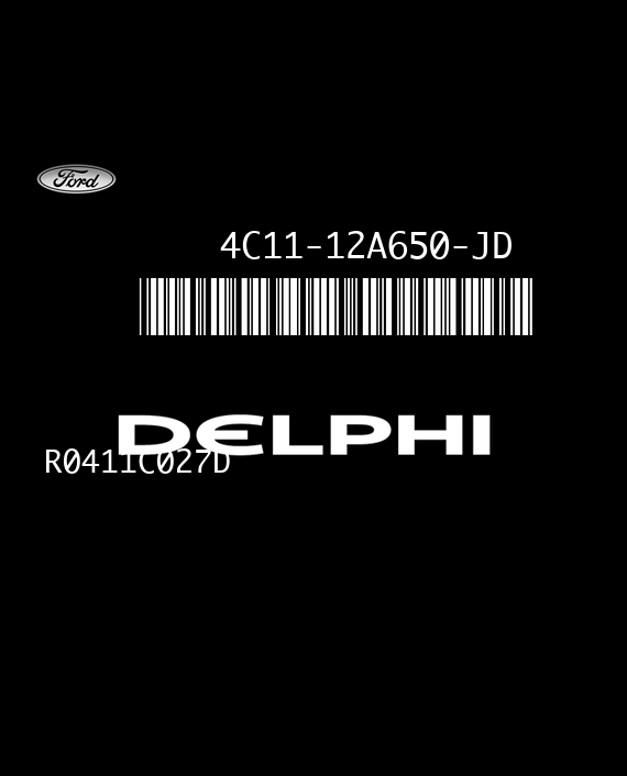 DELPHI E2U9A R0411C027D FORD TRANSIT 2.4 TDCI 137HP 4C11-12A650-JD DZSN 4C11_12K532_JG_050610_H5L07