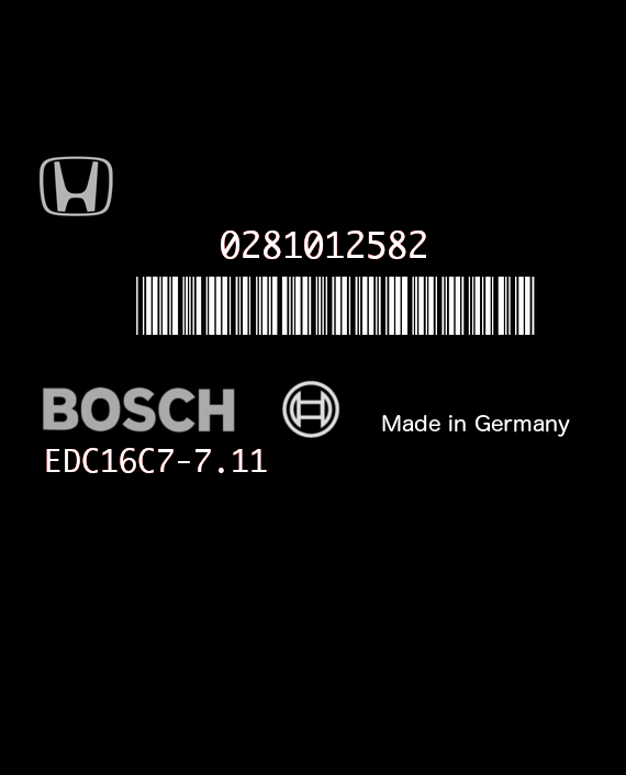 BOSCH EDC16C7-7.11 0281012582 HONDA ACCORD 2.2 CDTI 37820-RBD-E83 1037386769