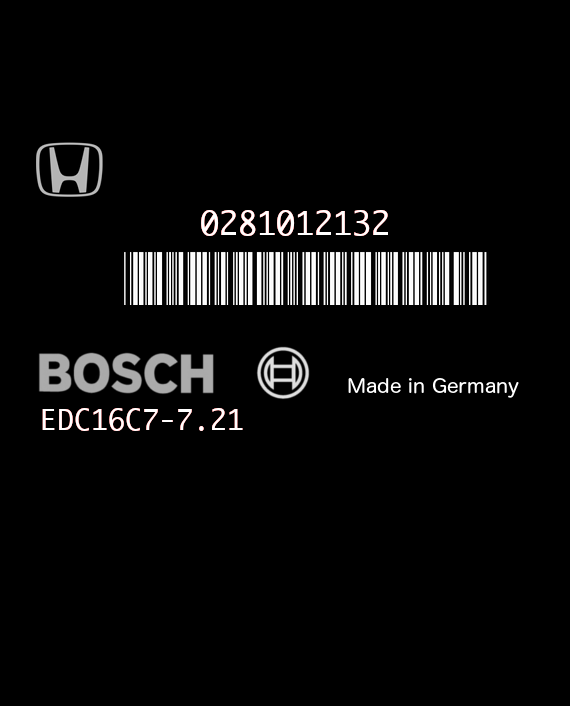 BOSCH EDC16C7-7.21 0281012132 HONDA CRV 2.2 CDTI 140HP 37820-RMA-E15 1037380295