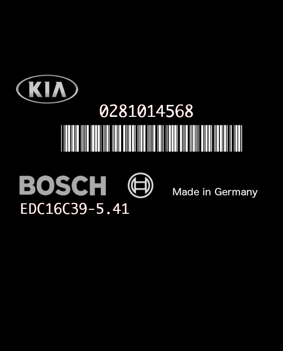 BOSCH EDC16C39-5.41 0281014568 KIA CARENS 2.0 CRDI 140HP 39113-27487 3911327487 1037390075