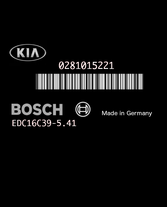 BOSCH EDC16C39-5.41 0281015221 KIA CEED 1.6 CRDI 90HP 39102-2A762 391022A762 1037393058